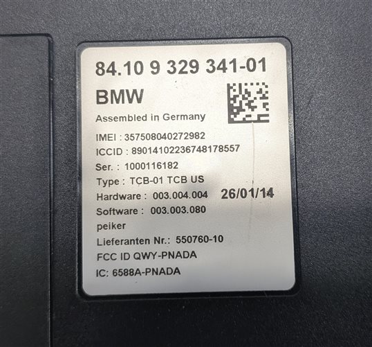 Thumbnail 3: 2014 BMW 328D (F30) TELEMATICS COMMUNICATION CONTROL MODULE TCU