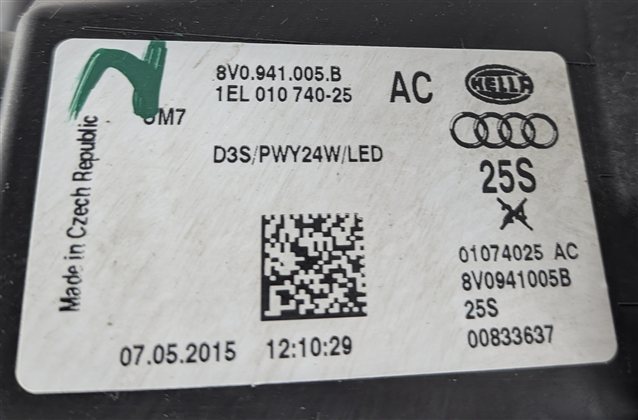 Thumbnail 11: 2015-2016 AUDI A3 (8V) LEFT DRIVER XENON HID HEADLIGHT LIGHT LAMP (8Q3 NON AFS)