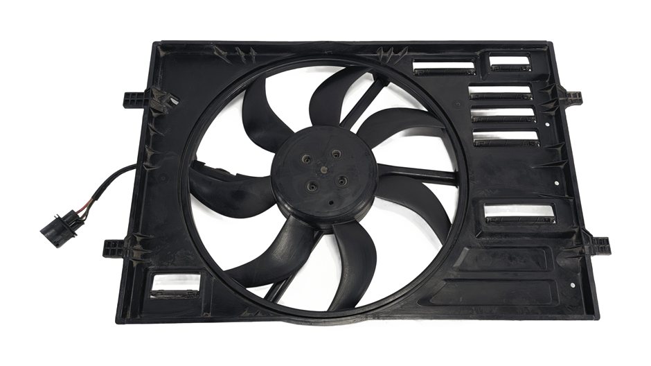 Thumbnail 3: 15-16 AUDI A3 (8V) 1.8L TURBO ENGINE RADIATOR COOLING FAN & SHROUD ASSEMBLY
