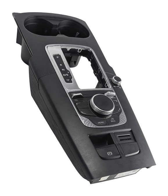 2015-2018 AUDI A3 (8V) MMI RADIO MEDIA CONTROL PANEL w/ CENTER CONSOLE TRIM