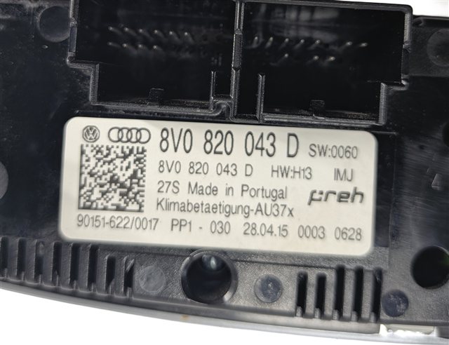 Thumbnail 8: 2015-2018 AUDI A3 S3 (8V) FRONT DUAL ZONE HEATER A/C TEMPERATURE CONTROL PANEL