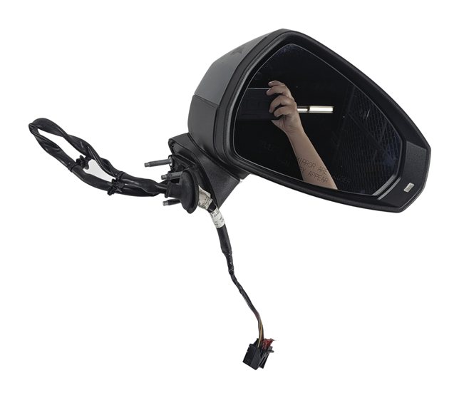 Thumbnail 3: 15-18 AUDI A3 S3 (8V) RIGHT PASSENGER MANUAL FOLD HEATED DOOR MIRROR (Gray)