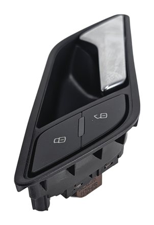 Thumbnail 6: 13-20 AUDI A3 S3 8V FRONT RIGHT PASSENGER INTERIOR DOOR HANDLE (BLACK/SILVER)