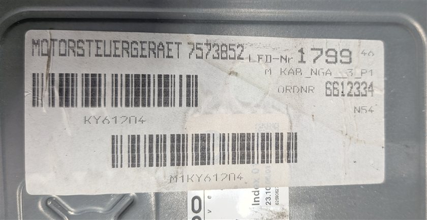 Thumbnail 14: 07-08 BMW 135I 335I 535I 3.0L (N54) DME ECU COMPUTER CAS KEY IGNITION LOCK SET