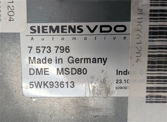 Thumbnail 15: 07-08 BMW 135I 335I 535I 3.0L (N54) DME ECU COMPUTER CAS KEY IGNITION LOCK SET