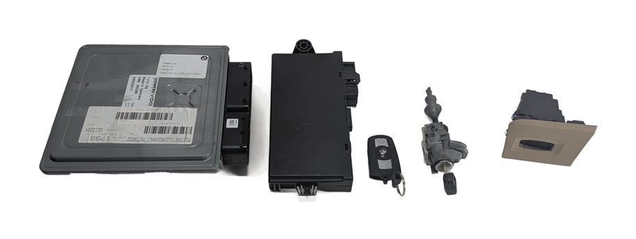 Thumbnail 3: 07-08 BMW 135I 335I 535I 3.0L (N54) DME ECU COMPUTER CAS KEY IGNITION LOCK SET
