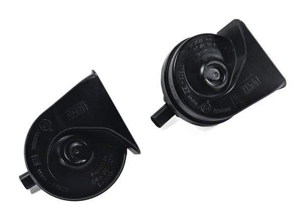 06-15 BMW 325i 328i 330i 335i M3 X1 E90 HIGH & LOW TONE NOTE SAFETY HORN SET/2