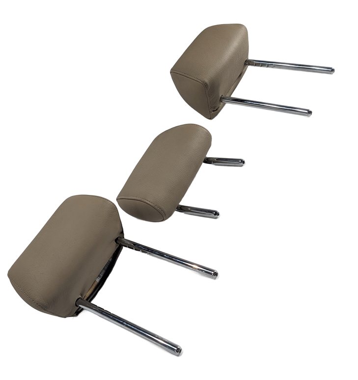 06-11 BMW 1 3 SERIES M3 (E82 E87 E90) REAR SEAT HEADREST HEAD REST SET/3 (Beige)