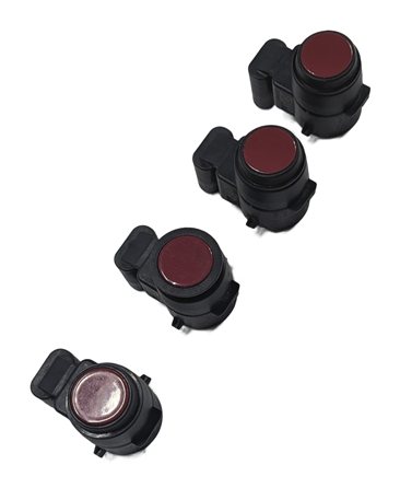 2007 BMW 335I (E90) REAR PARK ASSIST PDC DISTANCE CONTROL SENSOR SET/4 (Red)