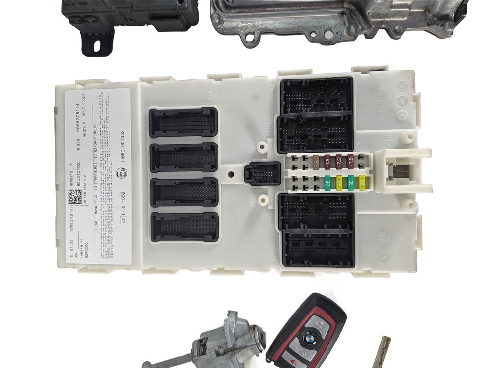 Thumbnail 6: 2016-2018 BMW 330e (F30) 2.0L (B48) DME ECM FEM CLUSTER KEY IGNITION LOCK SET/6