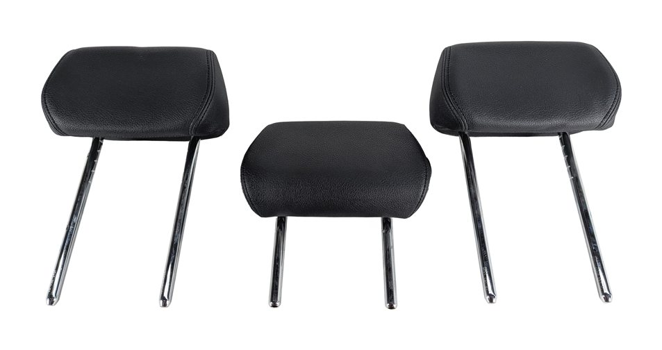 2014 BMW 328D (F30) REAR LEFT/CENTER/RIGHT SEAT HEAD REST SET/3 (Black)