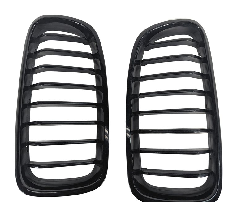 Thumbnail 4: 2018-2019 BMW 330I 330E 340I (F30) FRONT UPPER KIDNEY GRILLE SET/2 GLOSS BLACK