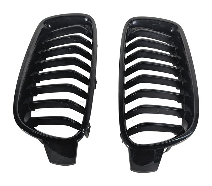 Thumbnail 5: 2018-2019 BMW 330I 330E 340I (F30) FRONT UPPER KIDNEY GRILLE SET/2 GLOSS BLACK
