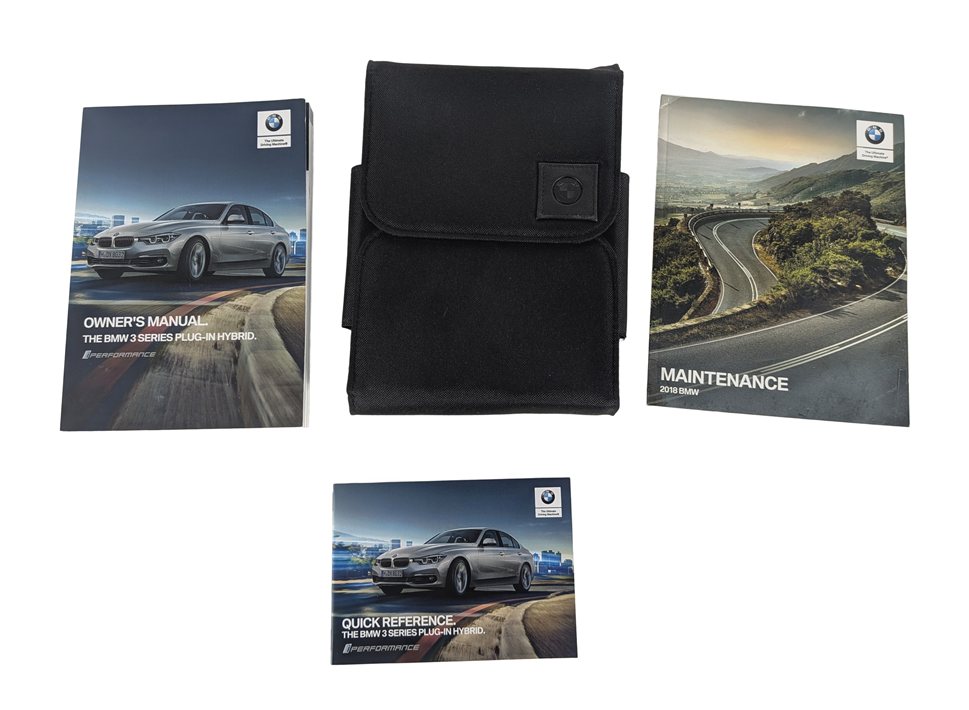 Thumbnail 2: 2018 BMW 330E (F30) 2.0L OWNER'S MANUAL BOOKLET HANDBOOK w/ CASE SET