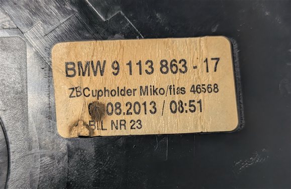 Thumbnail 11: 2014 BMW 750LI (F01) FRONT CENTER CONSOLE CUP HOLDER WOOD TRIM (Ash)