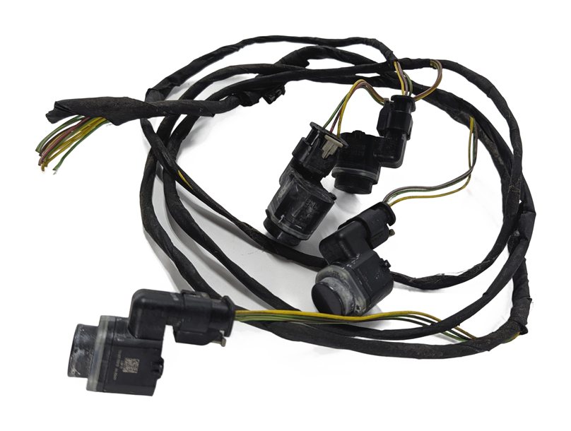 Thumbnail 4: 2014 BMW 750LI (F01) REAR PARK ASSIST PDC SENSORS SET w/WIRE HARNESS (Gray)