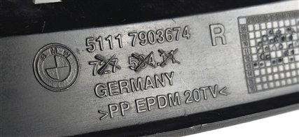 Thumbnail 8: 10-15 BMW 7 SERIES F01 FRONT RIGHT PASSENGER LOWER BUMPER END GRILLE TRIM