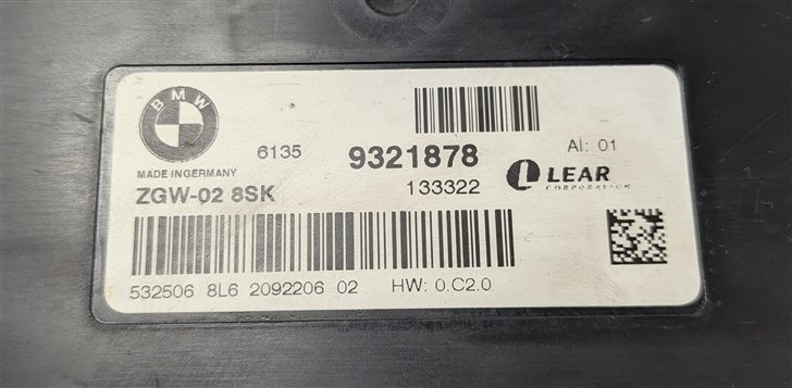Thumbnail 9: 13-19 BMW 5 / 6 / 7 SERIES (F01 F02 F07 F10 F12) CENTRAL GATEWAY CONTROL MODULE