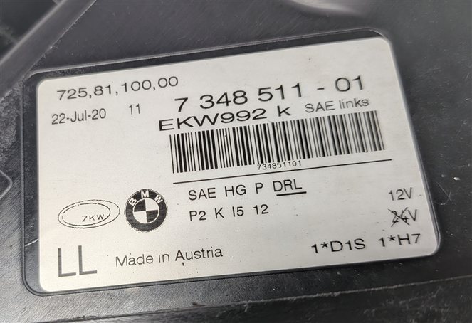 Thumbnail 12: 13-15 BMW 7 SERIES F01 F04 FRONT LEFT DRIVER ADAPTIVE XENON HEADLIGHT LAMP