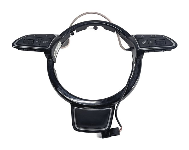 2015 AUDI A6 (C7 4G) STEERING WHEEL MULTIFUNCTION SWITCH w/TRIM BEZEL