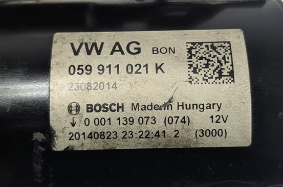 Thumbnail 6: 14-16 AUDI A6 A7 Q5 (B8 8R C7 4G8) 3.0L 3.0T TURBO DIESEL ENGINE STARTER MOTOR