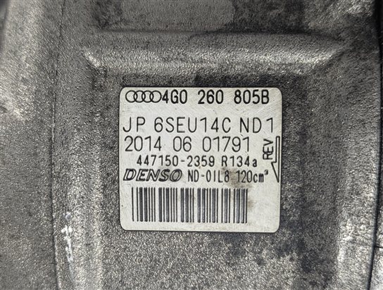 Thumbnail 5: 2014-2015 AUDI A6 A7 (C7 4G) 3.0L DIESEL ENGINE A/C COMPRESSOR