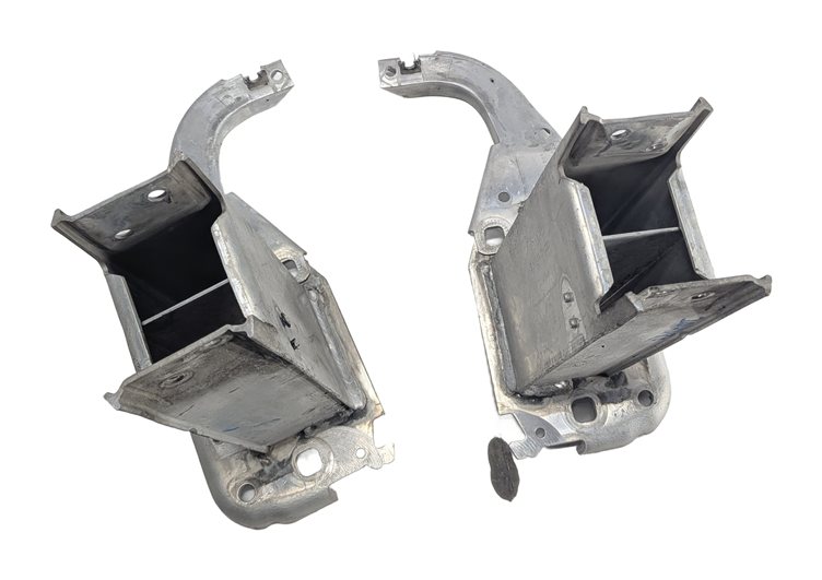 Thumbnail 2: 12-18 AUDI A6 A7 S6 S7 RS7 C7 4G8 FRONT BUMPER REINFORCEMENT BAR BRACKET SET/2