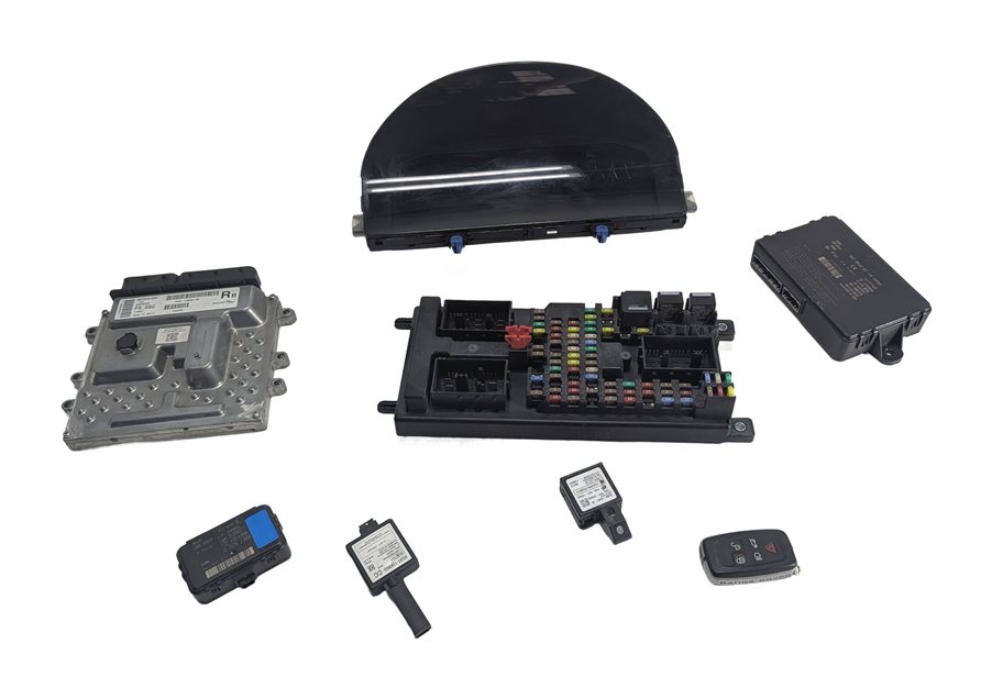 Thumbnail 3: 2010-2012 RANGE ROVER (L322) 5.0L SUPERCHARGED ENGINE IMMOBILIZER MODULE KEY SET