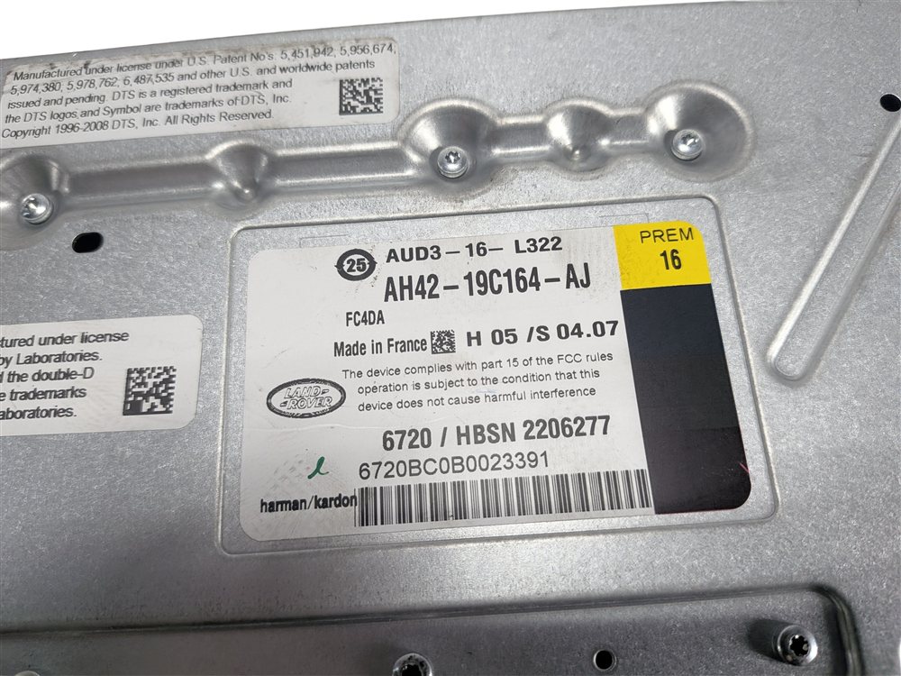 Thumbnail 7: 2010-2012 RANGE ROVER (L322) RADIO STEREO AUDIO AMP AMPLIFIER (1200 WATT)