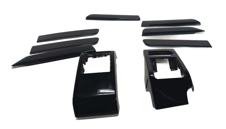 2011 RANGE ROVER L322 INTERIOR DOOR DASH CENTER CONSOLE TRIM SET/9 (Grand Black)