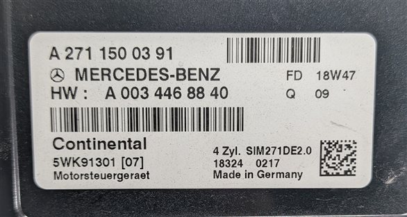 Thumbnail 8: 2012-2015 MERCEDES C250 SLK250 (R172 W204) 1.8L TURBO M271 ENGINE CONTROL MODULE
