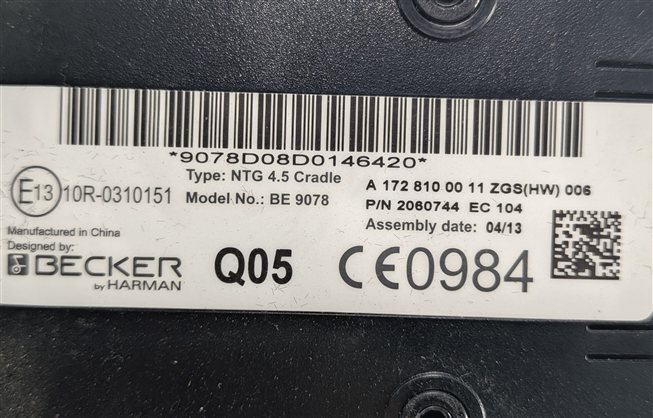 Thumbnail 8: 2013 MERCEDES SLK 250 (R172) BECKER MAP PILOT GPS NAVIGATION MODULE