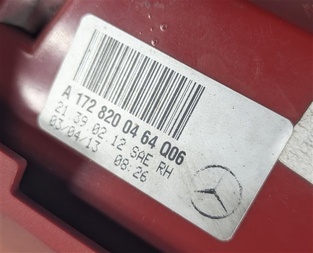 Thumbnail 8: 12-16 MERCEDES SLK250 SLK300 SLK350 SLK55 AMG (R172) RIGHT TAIL LIGHT LAMP