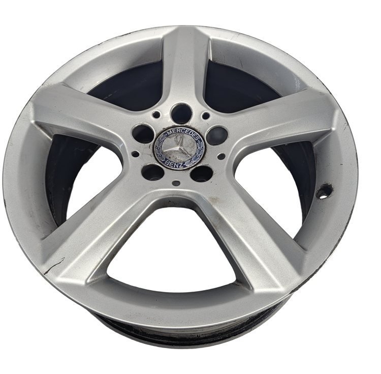 Thumbnail 3: 2012-2015 MERCEDES SLK250 (R172) 17X7.5 5 SPOKE SILVER ALLOY WHEEL RIM ET42