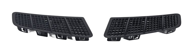 Thumbnail 2: 2013 MERCEDES SLK 250 (R172) LEFT/RIGHT HOOD AIR VENT GRILLE BLACK MESH SET/2