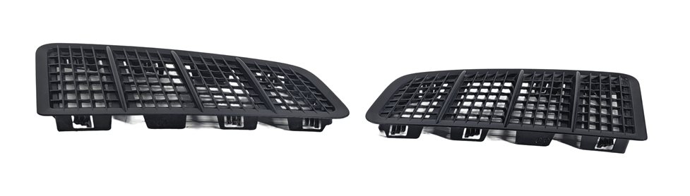Thumbnail 4: 2013 MERCEDES SLK 250 (R172) LEFT/RIGHT HOOD AIR VENT GRILLE BLACK MESH SET/2