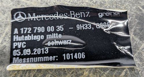 Thumbnail 5: 2013 MERCEDES SLK 250 (R172) CONVERTIBLE REAR DECK SHELF TRIM PANEL (Black)
