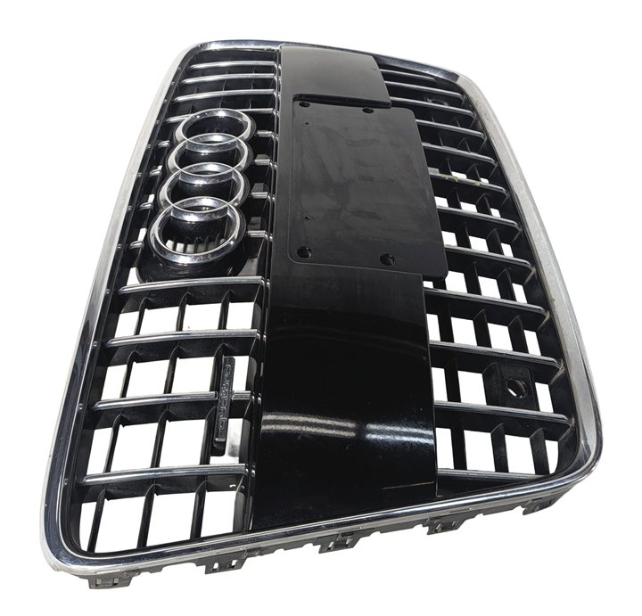 Thumbnail 5: 2010-2015 AUDI Q7 (4L) FRONT MAIN CENTER HOOD GRILLE AIR VENT TRIM (BLACK)