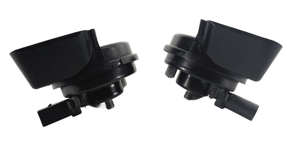 Thumbnail 2: 2007-2015 AUDI Q7 R8 (4L 4S) HIGH & LOW TONE NOTE SIGNAL SAFETY HORN SET-2
