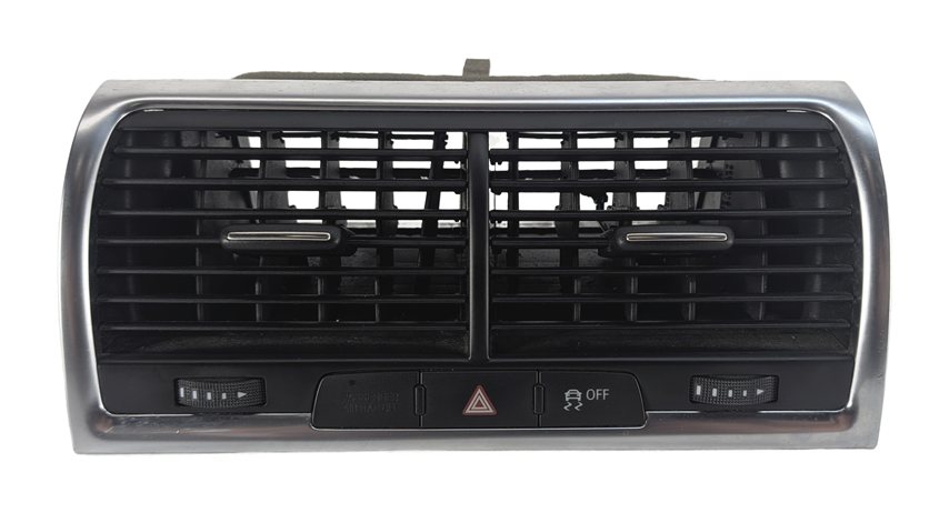 Thumbnail 2: 2012 AUDI Q7 (4L) FRONT CENTER DASH HEAT AIR AC VENT w/HAZARD SWITCH (Black)