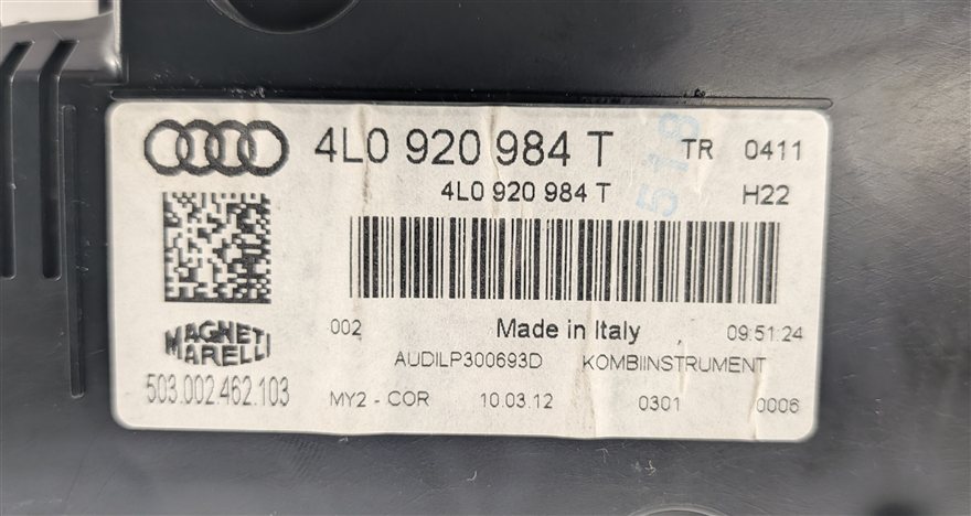 Thumbnail 13: 2012 AUDI Q7 (4L) 3.0L (CJWE) SPEEDOMETER ECM COMPUTER KEY IMMOBILIZER SET