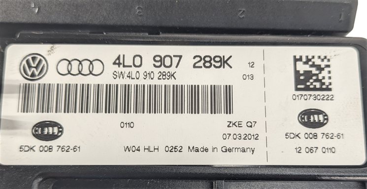 Thumbnail 6: 2012 AUDI Q7 (4L) 3.0L (CJWE) SPEEDOMETER ECM COMPUTER KEY IMMOBILIZER SET