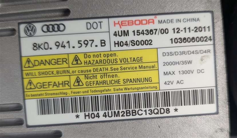 Thumbnail 8: 2010-2015 AUDI Q7 (4L) RIGHT PASSENGER XENON HID HEADLIGHT LIGHT LAMP (NON AFS)