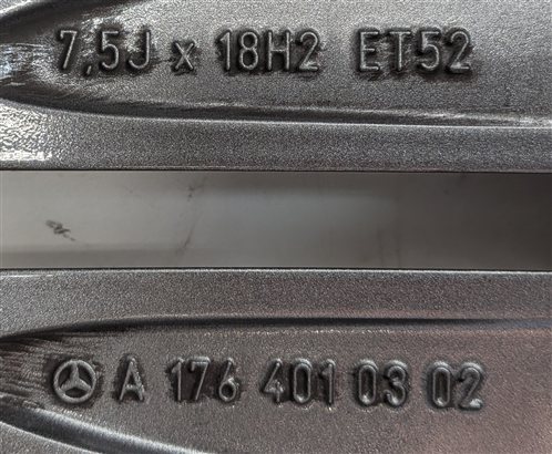 Thumbnail 5: 14-18 MERCEDES CLA250 B250 (C117 W246) 18X7.5 AMG 10 SPOKE ALLOY WHEEL RIM ET52