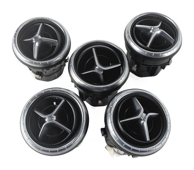 2014 MERCEDES CLA250 (W117) FRONT DASH HEAT AIR AC HVAC VENT SET/5 (Black)