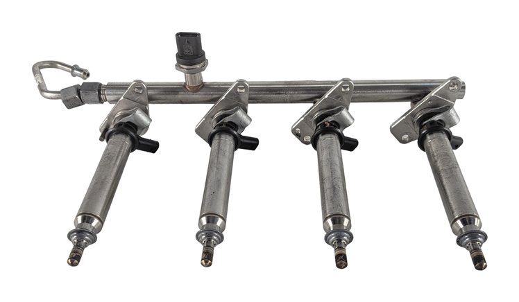 Thumbnail 2: 2014 MERCEDES CLA250 W117 2.0L M270 TURBO ENGINE FUEL INJECTOR SET/4 w/FUEL RAIL