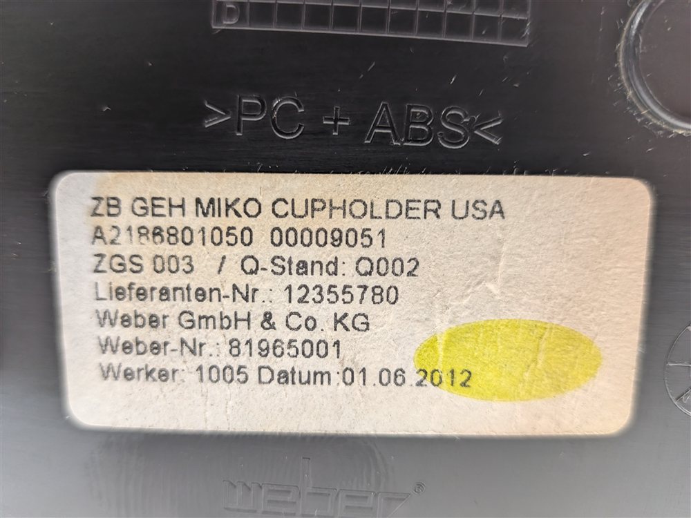 Thumbnail 6: 2013 MERCEDES CLS550 (W218) CENTER CONSOLE CUP HOLDER CUPHOLDER TRIM (Walnut)