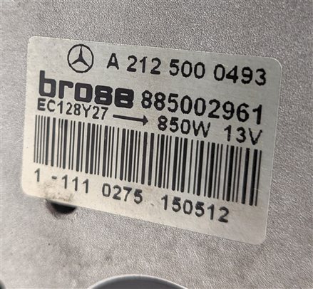 Thumbnail 9: 12-20 MERCEDES C E GLA S CLS SLK W204 W212 W231 W218 COOLING FAN MOTOR w/ MODULE