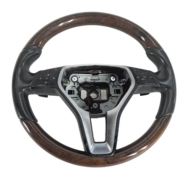 Thumbnail 6: 13-15 CLS E-CLASS (A207 C207 C218 W207 W212) 3-SPOKE STEERING WHEEL (Walnut)