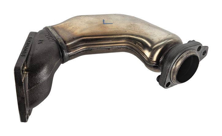 2013 MERCEDES CLS550 (W218) 4.6L 278.922 ENGINE LEFT TURBOCHARGER EXHAUST PIPE